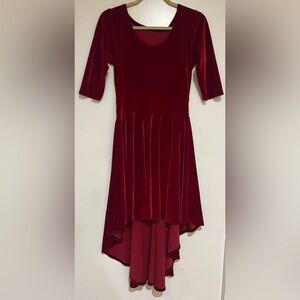 Women’s Elegant Red Velvet Dress